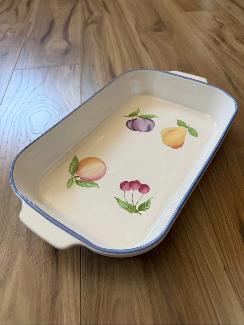 Pfaltzgraff Naturewood Fruit Rectangular Baking Dish Casserole 14” USA